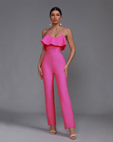 Strappy Ruffle Bandage Jumpsuit